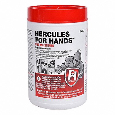 HERCULES MFG# 45333, Hand Cleaning Wipes 10 x 12  Scented