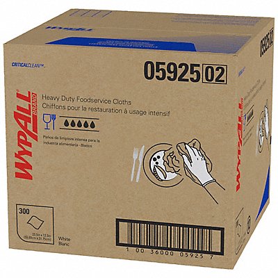 WYPALL MFG# 05925, Dry Wipe 12-1/2 x 23-1/2 Blue/White