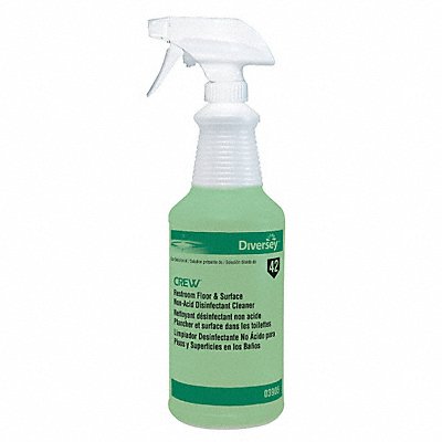 DIVERSEY MFG# D03905, Trigger Spray Bottle 32oz 11 3/4 H Clear