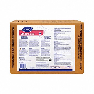 DIVERSEY MFG# 904693, Neutral Floor Cleaner Liquid 5 gal Box