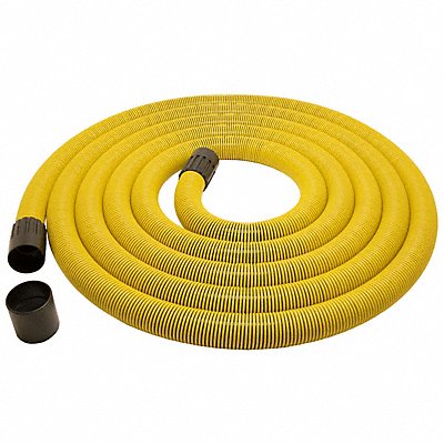 DUSTLESS TECHNOLOGIES MFG# 14291, Vacuum Hose 1-1/2 Dia 25 ft L Yellow