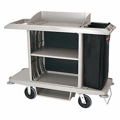 RUBBERMAID COMMERCIAL PRODUCTS MFG# 1969596, Housekeeping Cart 50 in H 30 gal Cap.