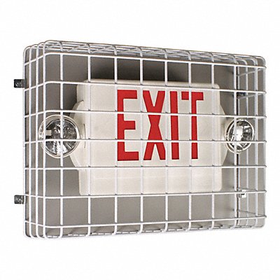 SAFETY TECHNOLOGY INTERNATIONAL MFG# STI9740, Wire Guard Steel White 20 1/2 Exit Sign