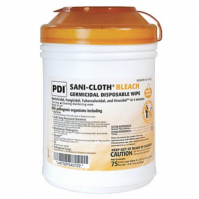 PDI MFG# PSBW077072, Disinfecting Wipes 75 ct Canister