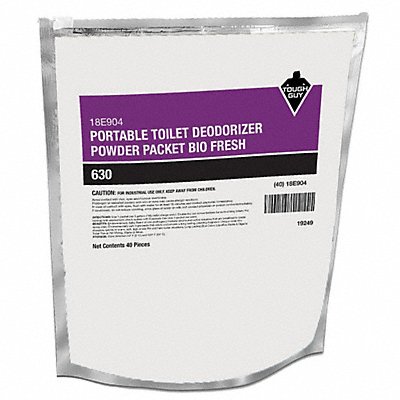 TOUGH GUY MFG# 18E904, Toilet Deodorizer 70 g Packet PK40