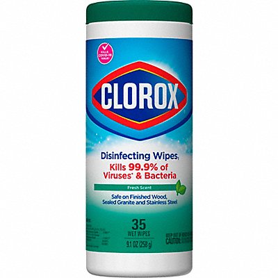 CLOROX MFG# 01593, Disinfecting Wipes 35 ct Canister PK12