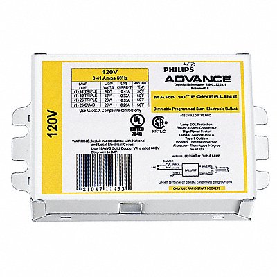 ADVANCE MFG# REZ2Q26M2LDK, CFL Ballast Programmed Start 58W 2 Bulbs