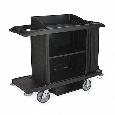 RUBBERMAID COMMERCIAL PRODUCTS MFG# FG618900BLA, Housekeeping Cart 50 in H 30 gal Cap.