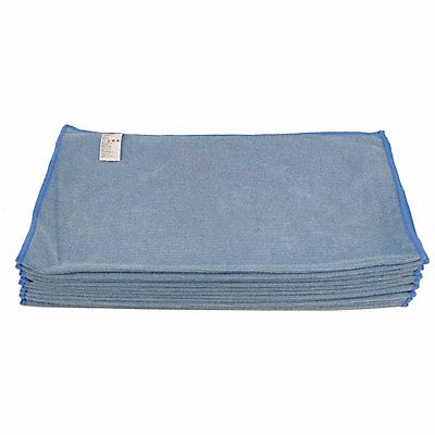 TOUGH GUY MFG# 1TTX8, Microfiber Cloth 16 x 16 Blue PK12