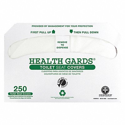 HOSPECO MFG# GREEN2500, Toilet Seat Cover 250 White PK10