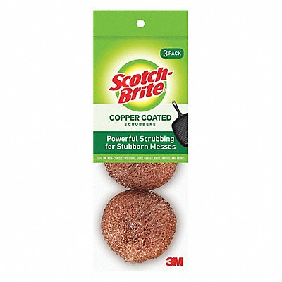 SCOTCH-BRITE MFG# 213C, Scouring Pad 9 1/4 in L Copper PK3