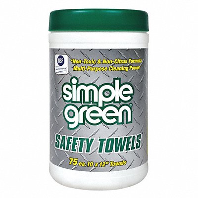 SIMPLE GREEN MFG# 3810000613351, All Purpose Cleaning Wipes 12 x10 75 ct