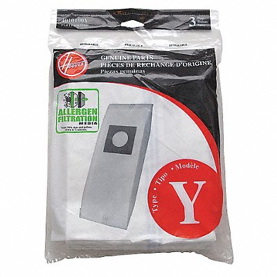 HOOVER MFG# 4010100Y, Vacuum Bag For Upright Vacuum PK3