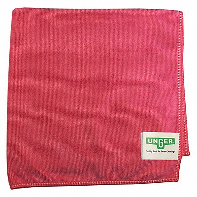 UNGER MFG# MF40R, Microfiber Cloth 15 x 16  1/EA