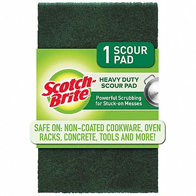 SCOTCH-BRITE MFG# 220, Scouring Pad 6 in L Green PK24