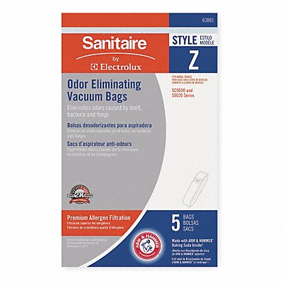 SANITAIRE MFG# 63881, Bag Z Paper Non-reusable PK5