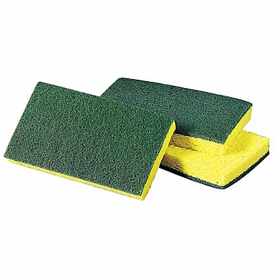 3M MFG# 74, Scrubber 6 1/8 in L Green/Yellow PK20