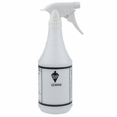 TOUGH GUY MFG# 130425, Trigger Spray Bottle 10 1/4 H White PK12