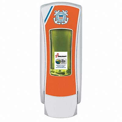 SKILCRAFT MFG# 451000NIB0046USCG, Soap Dispenser 1250mL White/Orange