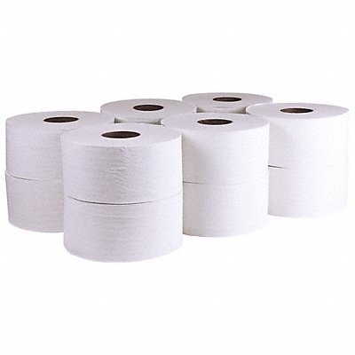 TOUGH GUY MFG# 31KY16, Toilet Paper Roll Continuous White PK12