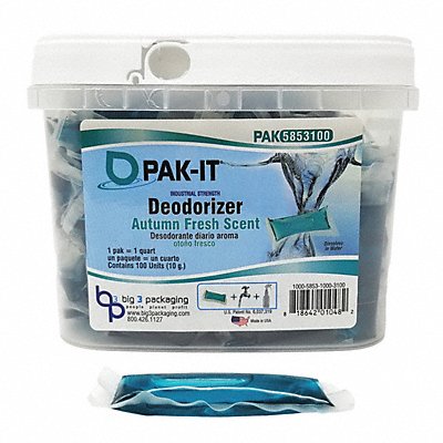 PAKIT MFG# PAK58531004, Autumn Fresh Deodorizer Aqua 100 Pod Tub