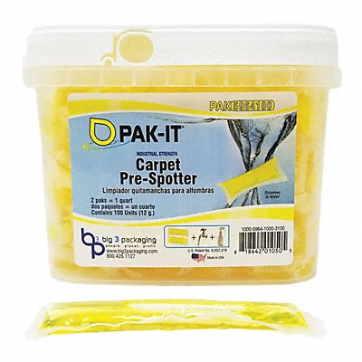 PAKIT MFG# PAK59641004, Carpet Pre Spotter Yellow 50 qt. Tub