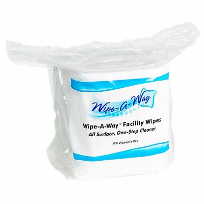 WIPE-A-WAY MFG# WA800, All Purpose Wipes 10 x 8 800 ct PK2