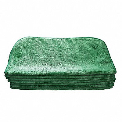 TOUGH GUY MFG# 32UV03, Microfiber Cloth 12 x 12 Green PK12