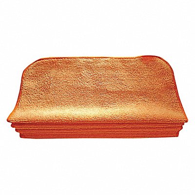 TOUGH GUY MFG# 32UV06, Microfiber Cloth 12 x 12 Orange PK12