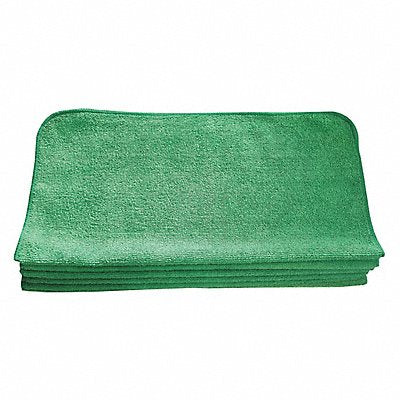 TOUGH GUY MFG# 32UV11, Microfiber Cloth 16 x 16 Green PK12