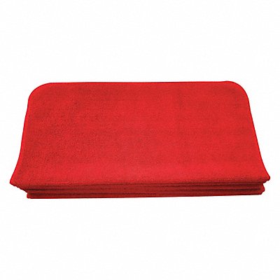 TOUGH GUY MFG# 32UV13, Microfiber Cloth 16 x 16 Red PK12