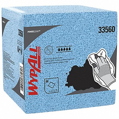 WYPALL MFG# 33560, Dry Wipe 12-1/2 x 12 Blue PK8