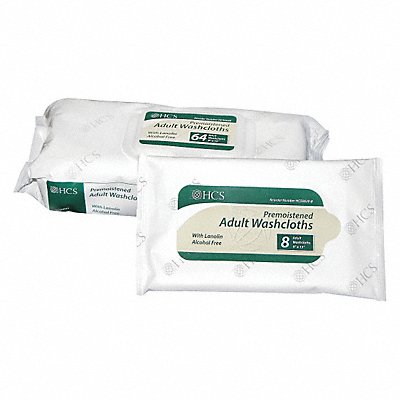 HCS MFG# HCS0020, Hand/Body Wipes 9 x 13 Unscented PK8