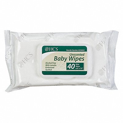 HCS MFG# HCS0022, Baby Wipes 6-5/8 x7-7/8 Unscented PK12