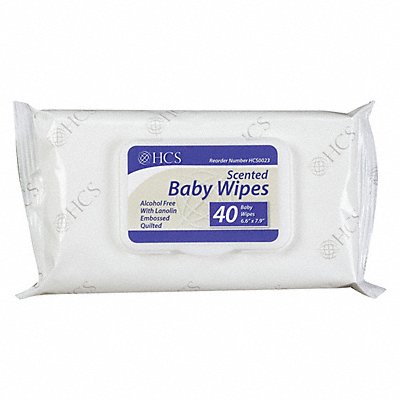 HCS MFG# HCS0023, Baby Wipes 6-5/8 x 7-7/8 Scented PK12