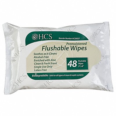 HCS MFG# HCS0026, Flushable Wipes 9 x 13 Scented PK24