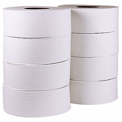 TOUGH GUY MFG# 36P063, Toilet Paper Roll Continuous White PK8