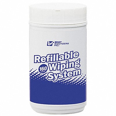 BEST SANITIZERS INC. MFG# SS10017P, Refill Wiping System 160 ct Canister PK6