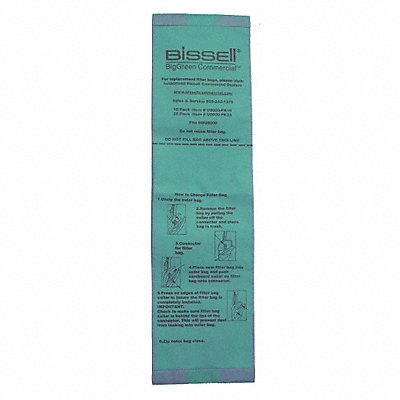 BISSELL COMMERCIAL MFG# U8000PK25, Vacuum Bag For Upright Vacuum PK25