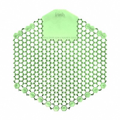 TOUGH GUY MFG# 36WE52, Urinal Screen Hexagon Green 58 g PK10