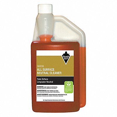 TOUGH GUY MFG# 36XX38, Floor Cleaner Liquid 32 oz PortionBottle