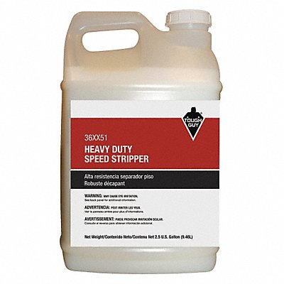 TOUGH GUY MFG# 36XX51, Heavy Duty Floor Stripper Liquid 2.5 gal