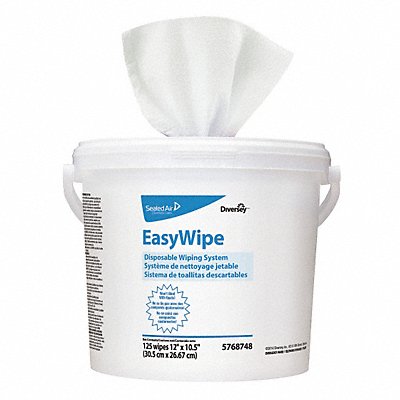 DIVERSEY MFG# 5831874, Dry Wipe Roll 10-1/2 x 12 White PK6