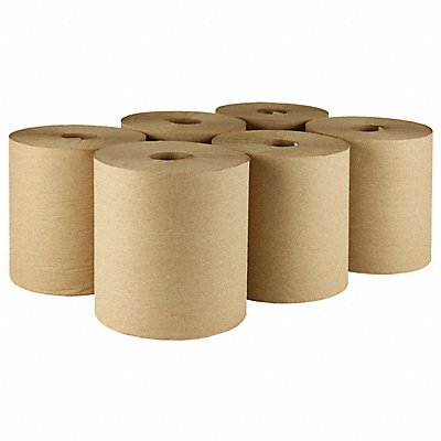 TOUGH GUY MFG# 38X645, Paper Towel Roll Continuous Brown PK6