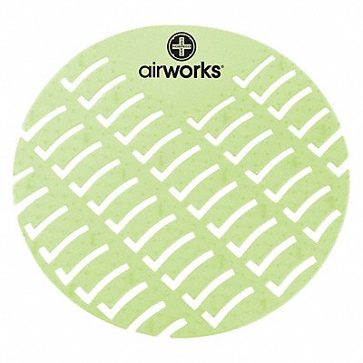 AIR WORKS MFG# AWUS002, UrinalScreen Round Green HerbalMint PK60