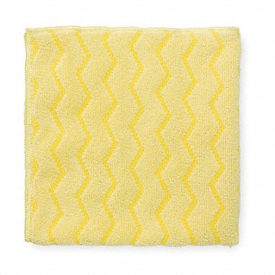 RUBBERMAID COMMERCIAL PRODUCTS MFG# FGQ61000YL00, Microfiber Cloth 16 x 16 Yellow PK12