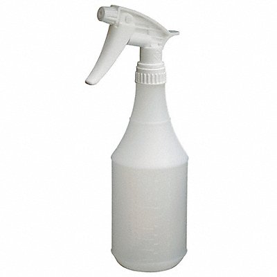 APPROVED VENDOR MFG# 130298, TriggrSprayBottle 24oz 12 1/2 H Whte PK3