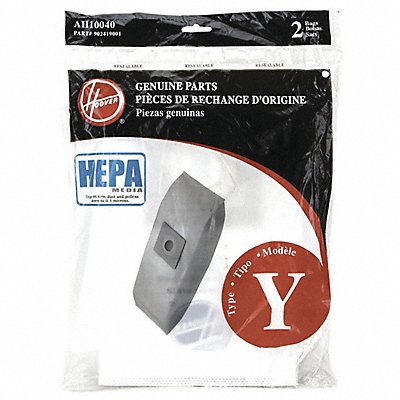 HOOVER MFG# AH10040, Bag Y HEPA PK2