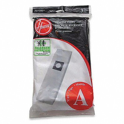 HOOVER MFG# 4010100A, Bag A Non-reusable PK3