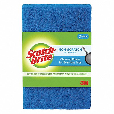 SCOTCH-BRITE MFG# 62210, No Scratch Scour Pad 6 in L Blue PK10